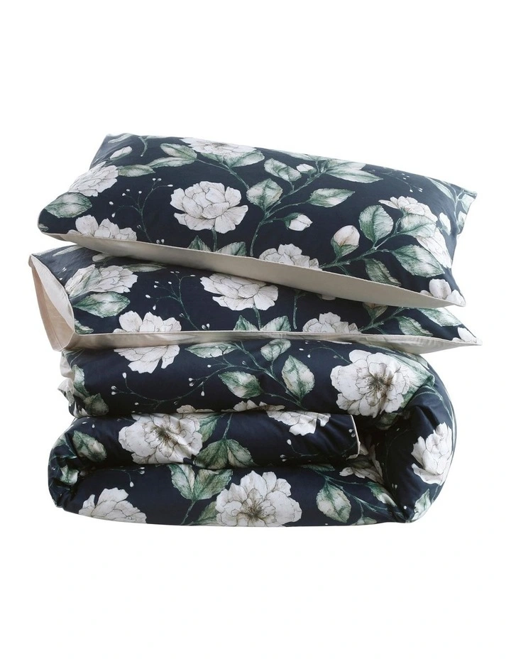 Evoke Velvet Quilt Cover Set Dark Green - Image 3