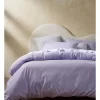 Stonewashed 250TC Cotton Quilt Cover Set In Purple