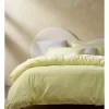 Stonewashed 250TC Cotton Quilt Cover Set In Yellow