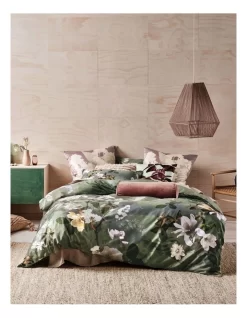 Linen House Rosalia Quilt Cover Set In Jade