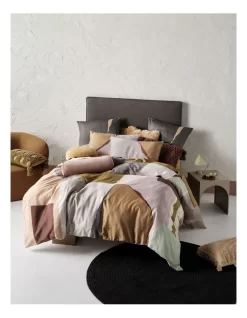 Linen House Hayden Quilt Cover Set In Moss