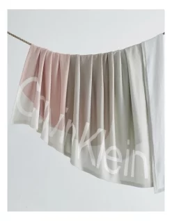 Calvin Klein Sculptural Block Throw Terracotta