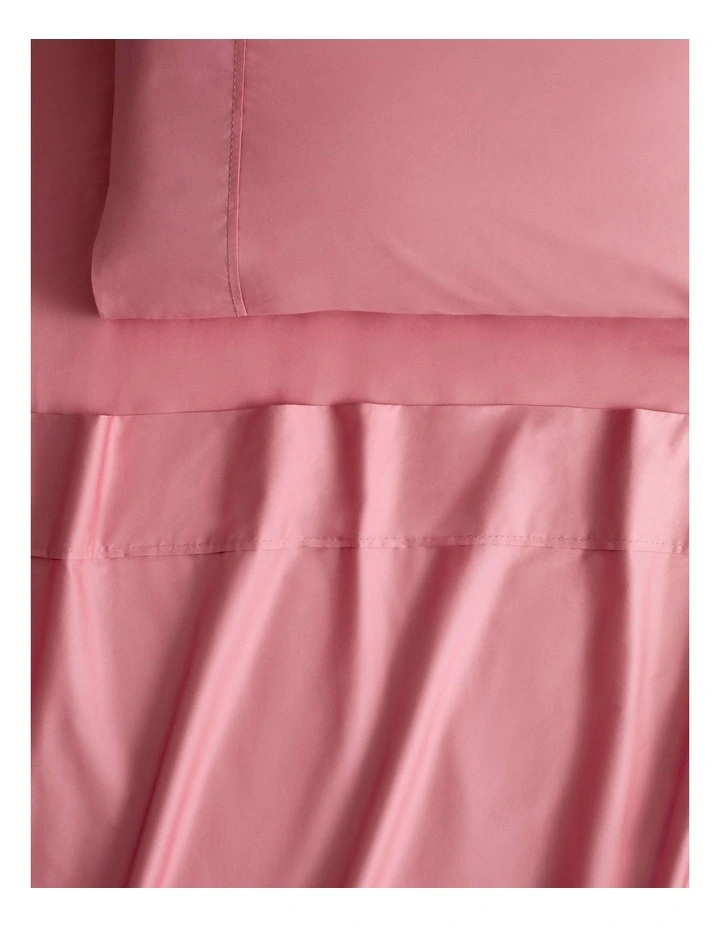 Organic Cotton 400Tc Sateen Sheet Set In Pink Ginger - Image 2