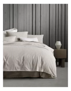 Reilly Stripe Quilt Cover Set In Dust