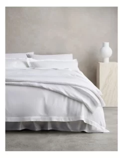 Tencel Lyocell Fibre & Cotton Quilt Cover Set In White