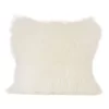 New Zealand Sheepskin Cushion Cover In Ivory