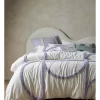 Karter Tufted Quilt Cover Set In Purple/Cream
