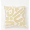 Vue Russell Abstract Flocked Cushion 50X50 Cm In Yellow