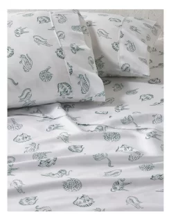 Meow Sheet Set In White
