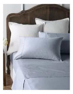 Heritage Diana 400TC Egyptian Cotton Sateen Sheet Set In Baby Blue