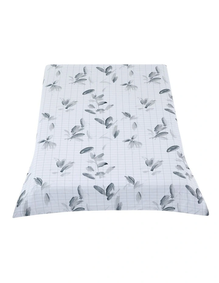 Calvin Klein Shadow Grid Floral Quilt Cover Set In Grey - Image 3