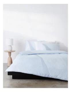 Calvin Klein Oversized Paintstroke Quilt Cover Set In Light Blue