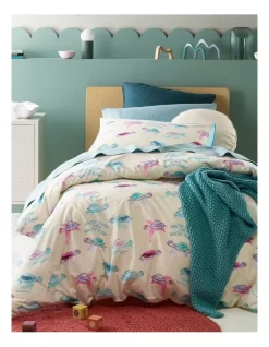 AMCS X Art Series Turtle Tide Quilt Cover Set In Multi