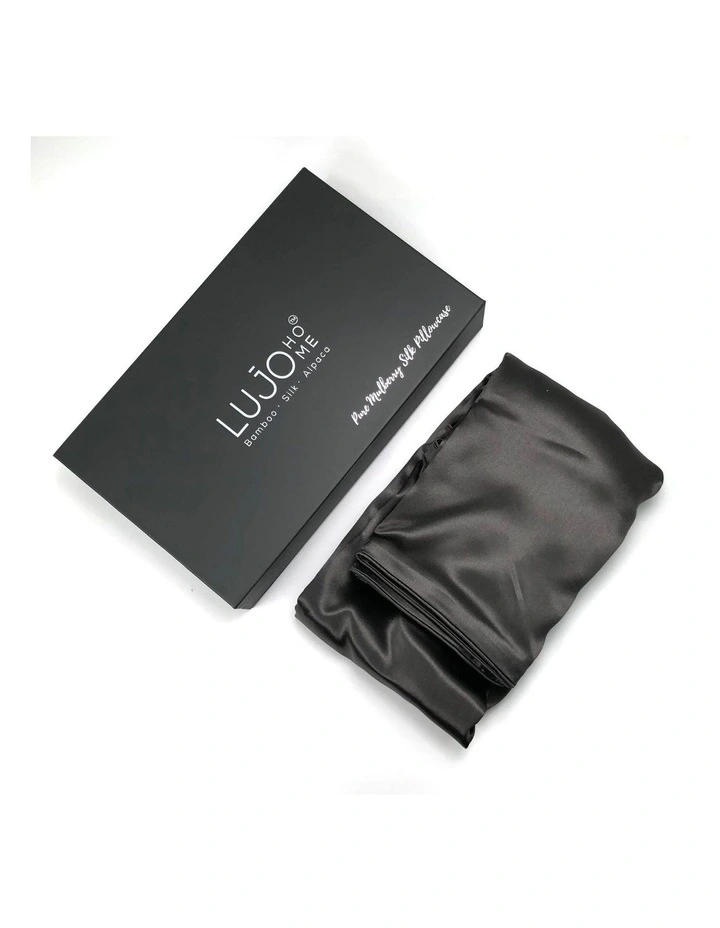 Silk Pillowcase Mulberry 19 Momme Dark Grey