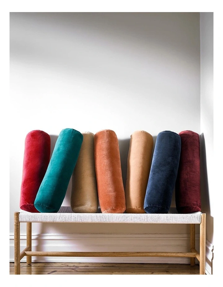 Luxury Velvet Bolster Cushion Slate - Image 4