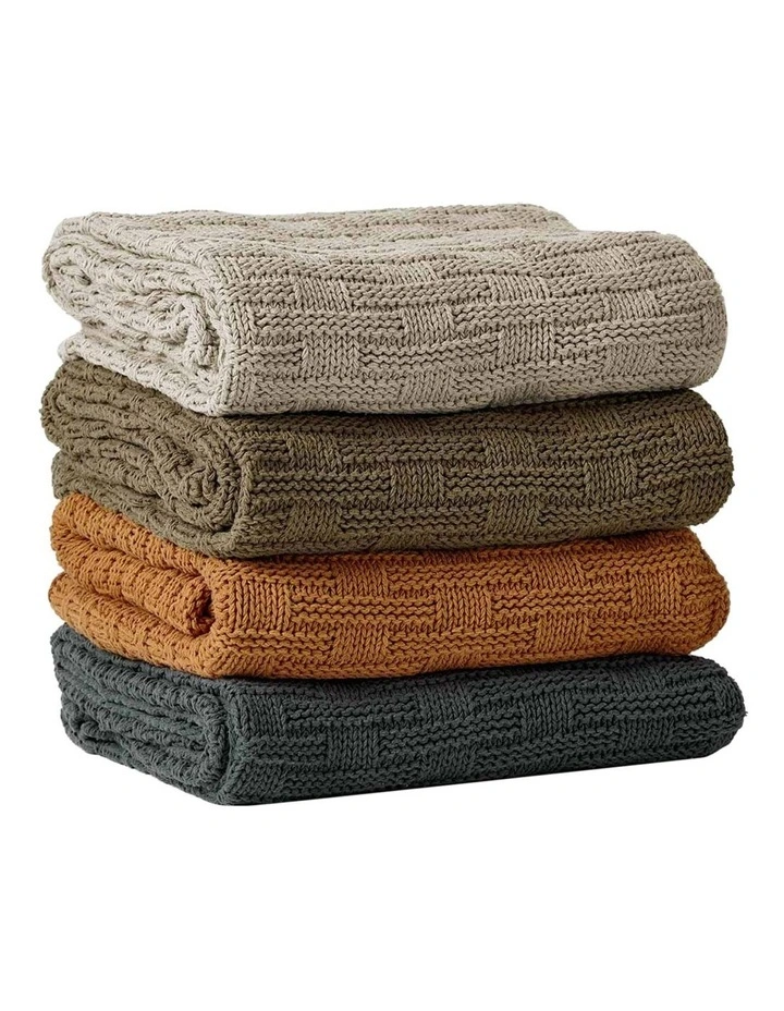 Basket Weave Throw In Shadow - Image 2