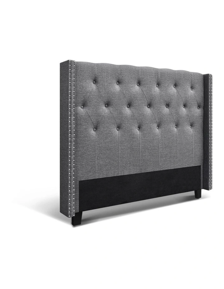 Luca Fabric Headboard Queen In Grey