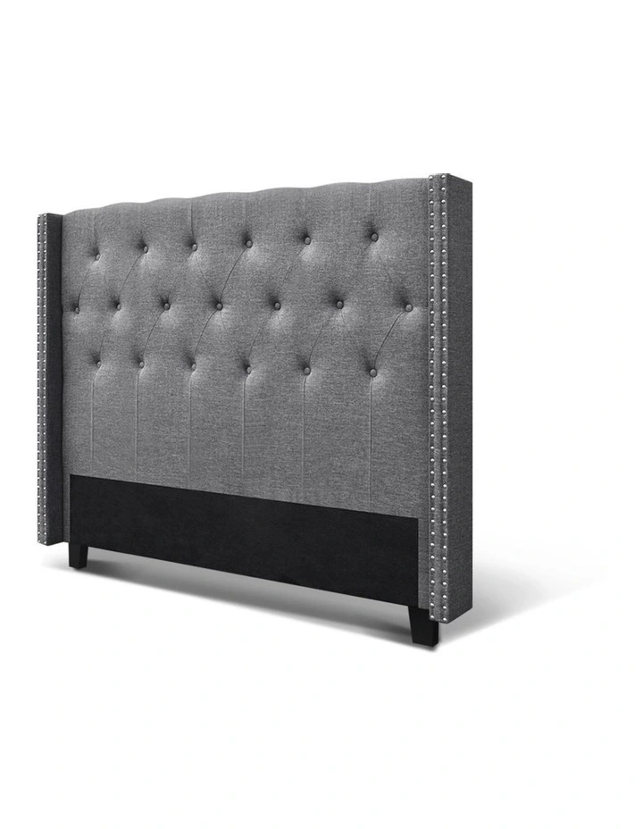 Luca Fabric Headboard Queen In Grey - Image 4