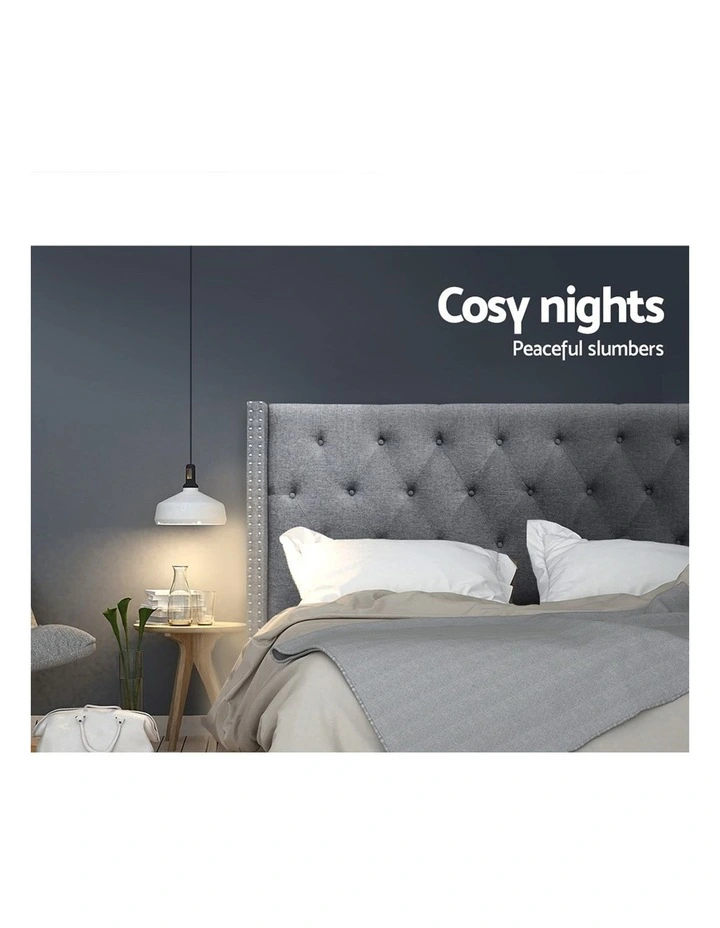 Luca Fabric Headboard Queen In Grey - Image 7