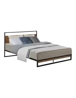 Dane Metal Bed Frame Queen In Black