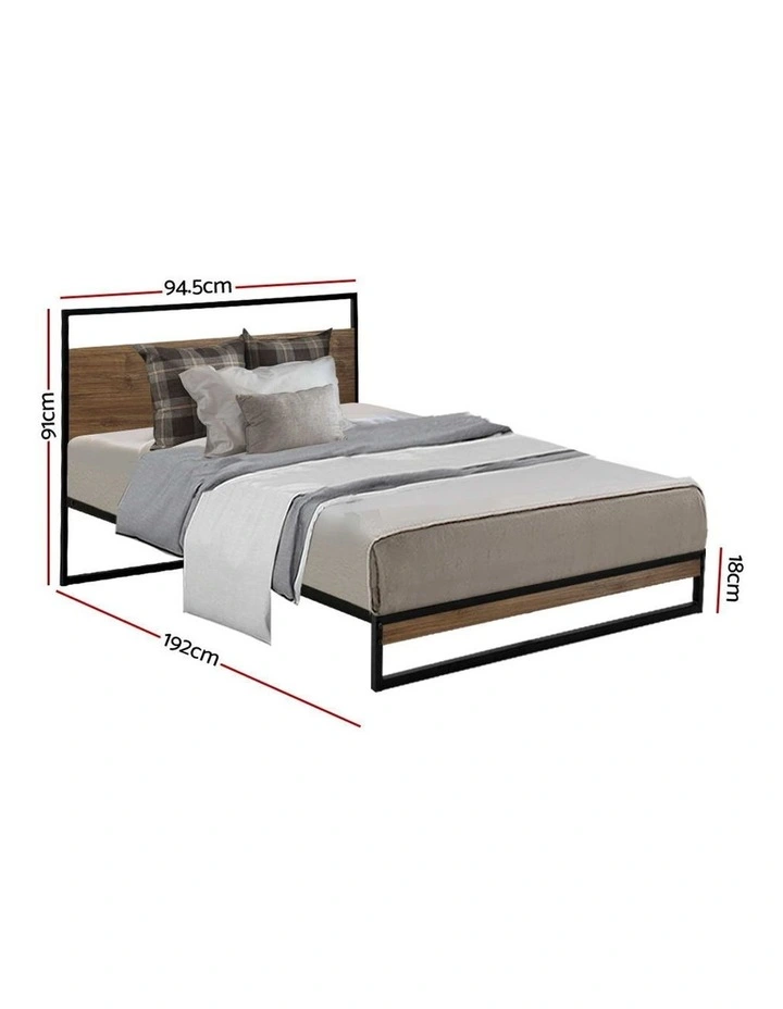 Dane Metal Bed Frame Single Size In Black - Image 3