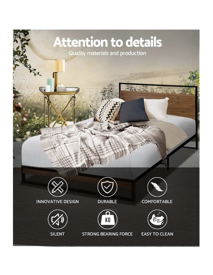 Dane Metal Bed Frame Single Size In Black - Image 5