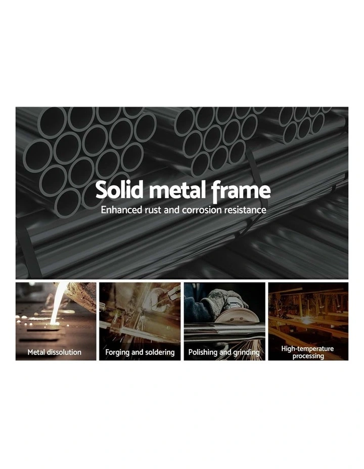 Dane Metal Bed Frame Single Size In Black - Image 6