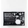 Charcoal Memory Foam Pillow In White
