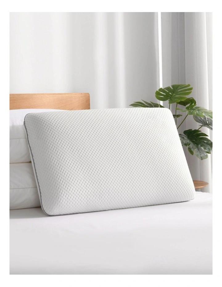 Charcoal Memory Foam Pillow In White - Image 2