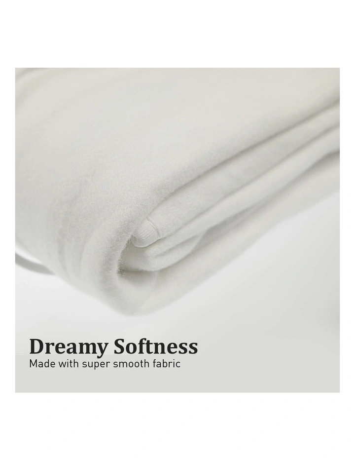 Electric Fitted Blanket Queen In White - Image 4