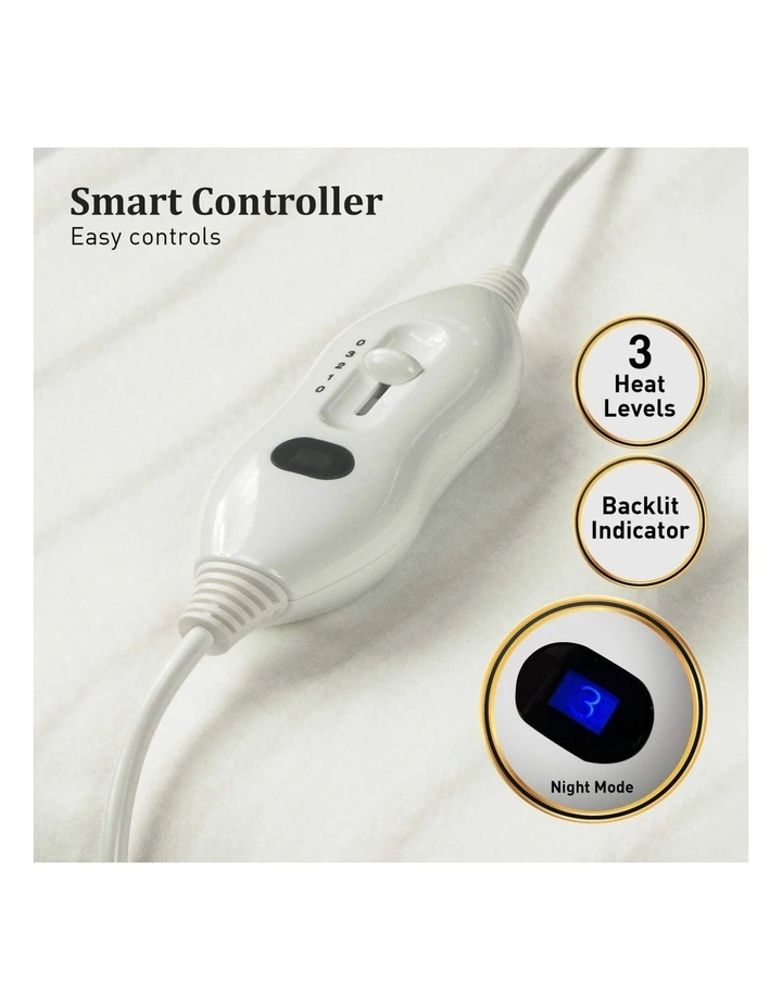 Electric Fitted Blanket Queen In White - Image 5