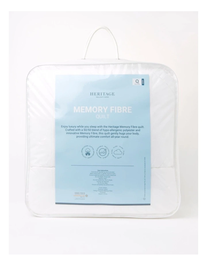 Heritage Memory Fibre Quilt In White