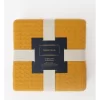 Heritage Turkish Cotton Waffle Blanket In Mustard
