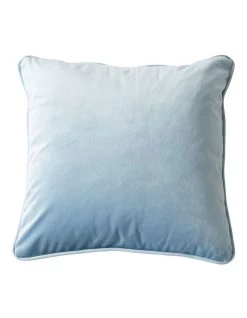 Remi Velvet Cushion In Dusty Blue