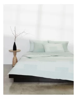 Calvin Klein Monochrome Essentials Quilt Cover Set In Mint Grey