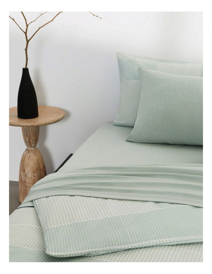 Calvin Klein Monochrome Essentials Quilt Cover Set In Mint Grey - Image 2