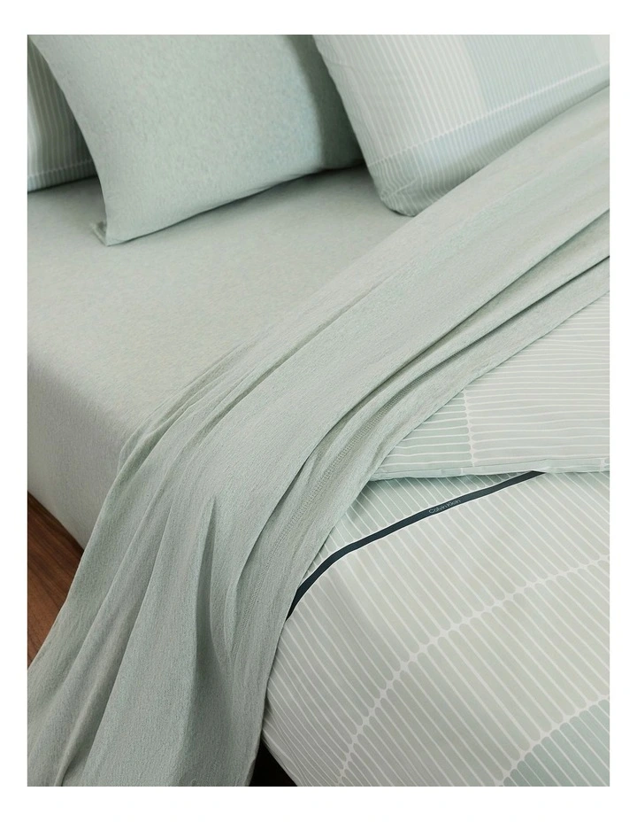Calvin Klein Monochrome Essentials Quilt Cover Set In Mint Grey - Image 3