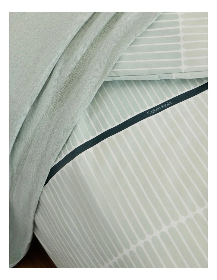 Calvin Klein Monochrome Essentials Quilt Cover Set In Mint Grey - Image 4