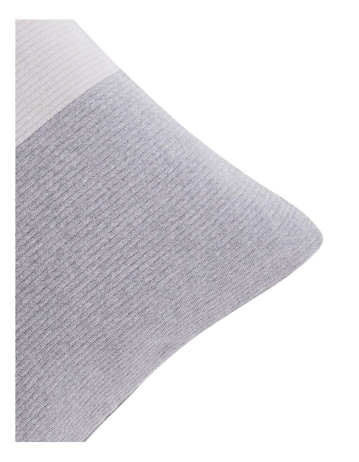 Calvin Klein Colourblock Rib Logo Cushion In Pale Grey/White - Image 2