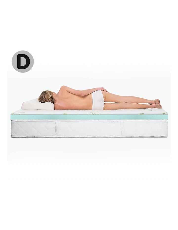 Cool Gel Memory Foam 8cm Mattress Topper Bamboo Fabric Cover Ecologic Queen King - Image 2