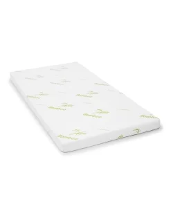 Cool Gel Memory Foam 8cm Mattress Topper Bamboo Fabric Cover Ecologic Single