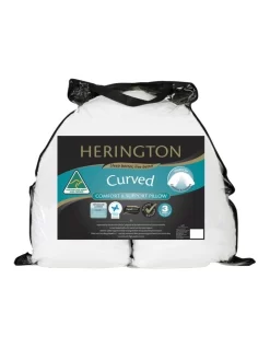 Curved Pillow In White