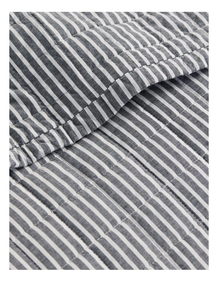 Reilly Stripe Bedcover In Atlantic - Image 2