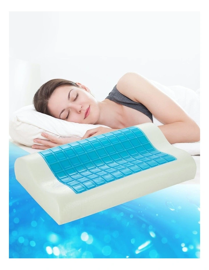 Gel-Infused Contoured Memory Foam Pillow Twin Pack - Image 2