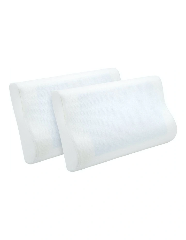 Gel-Infused Contoured Memory Foam Pillow Twin Pack - Image 5