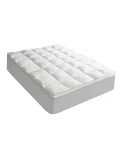 Luxury Bamboo Fabric Mattress Pad Topper Cover In White