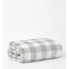 Heritage Check Heated Throw In Charcoal