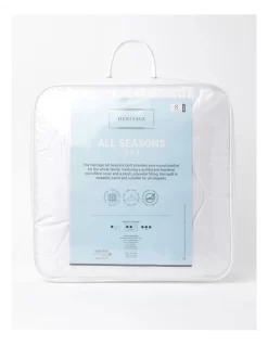 Heritage All Seasons Everyday Quilt In White