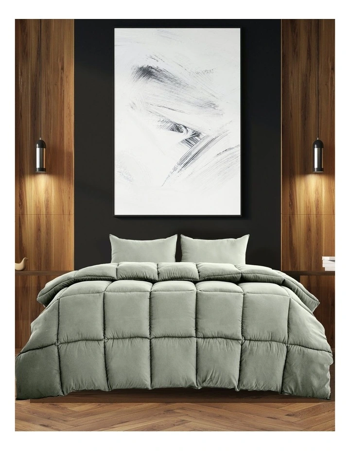 Charcoal Bamboo Quilt 350GSM - Image 2