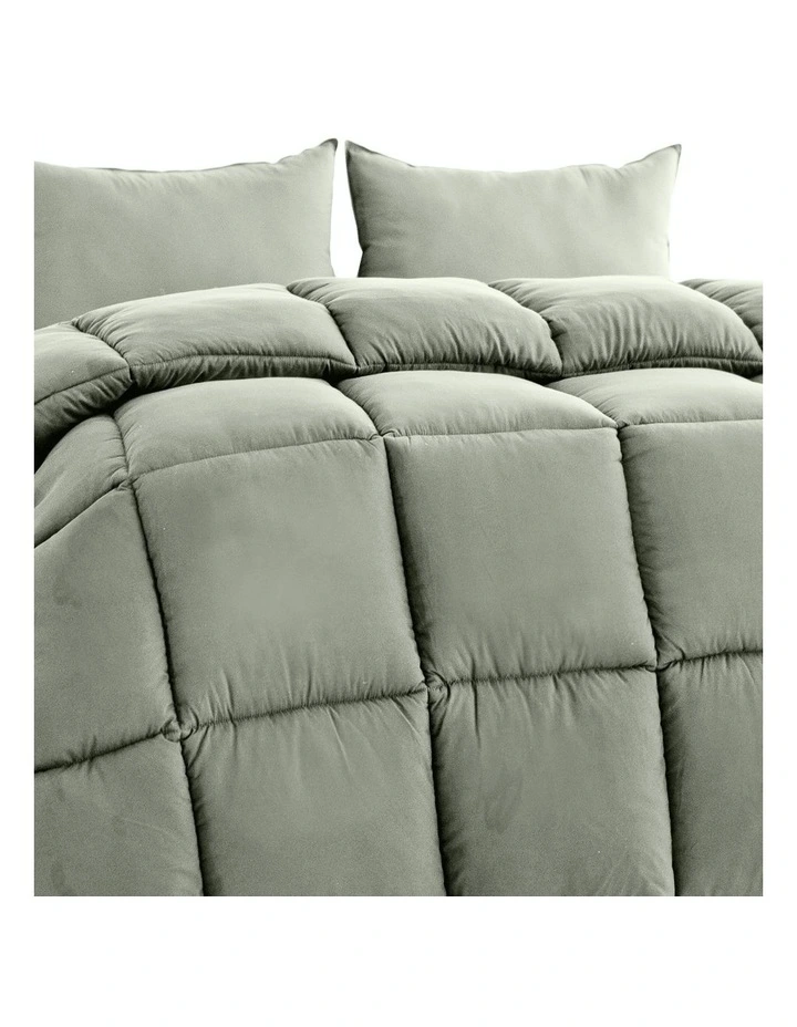 Charcoal Bamboo Quilt 350GSM - Image 3